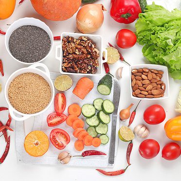 Vegetables, Fruits, Nuts, Seeds On A Light Background. The Conce vegetables fruits nuts seeds